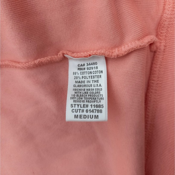 Juicy Couture Pink Terry Zip Hoodie Made in USA Y2K Medium - Picture 6 of 6